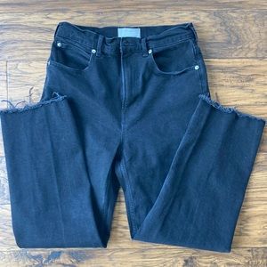 Everlane wide leg, way high jean, black, size 28